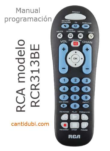 Manual mando RCA RCR313BE