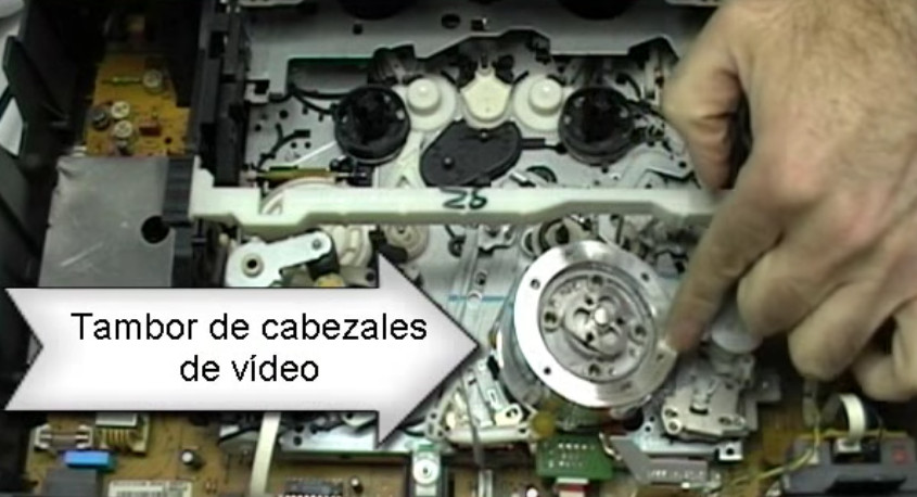 Identificación de los cabezales de un video VCR VHS