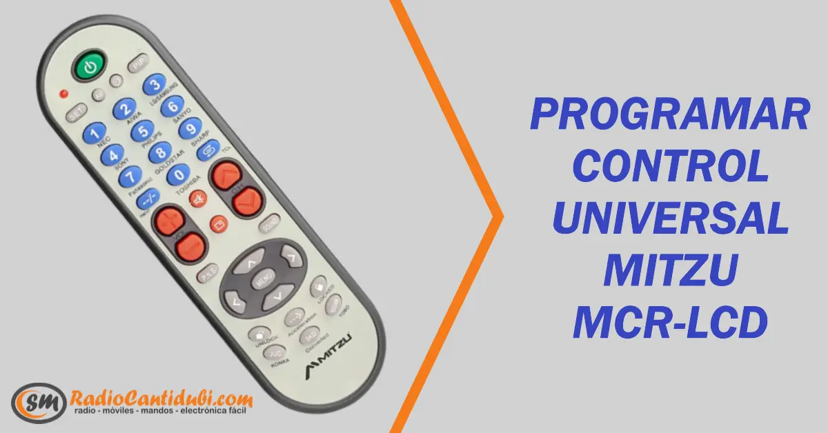 Programar control universal Mitzu MCR-LCD