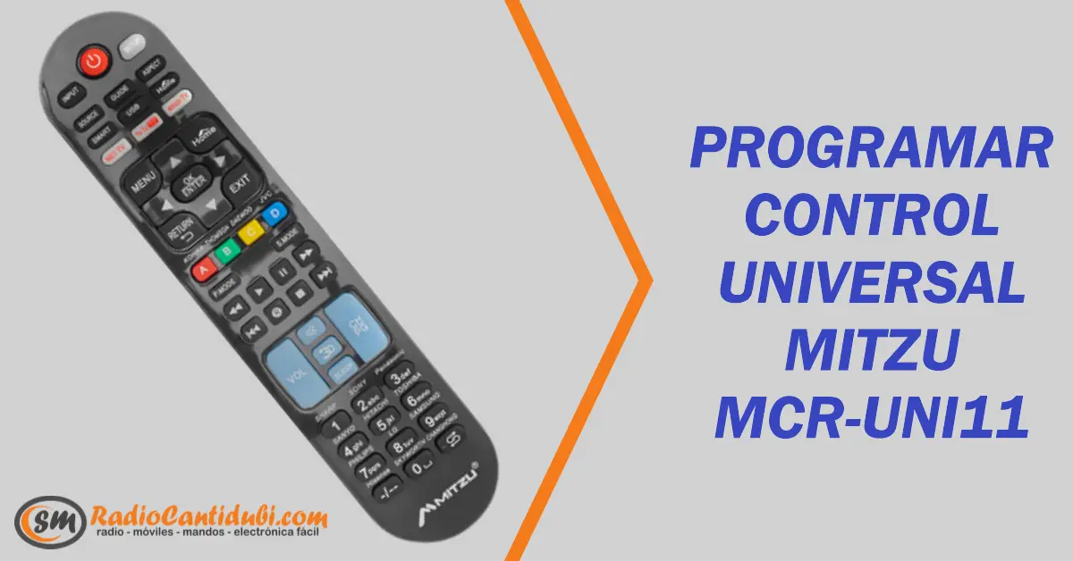 Programar control universal Mitzu MCR-UNI11